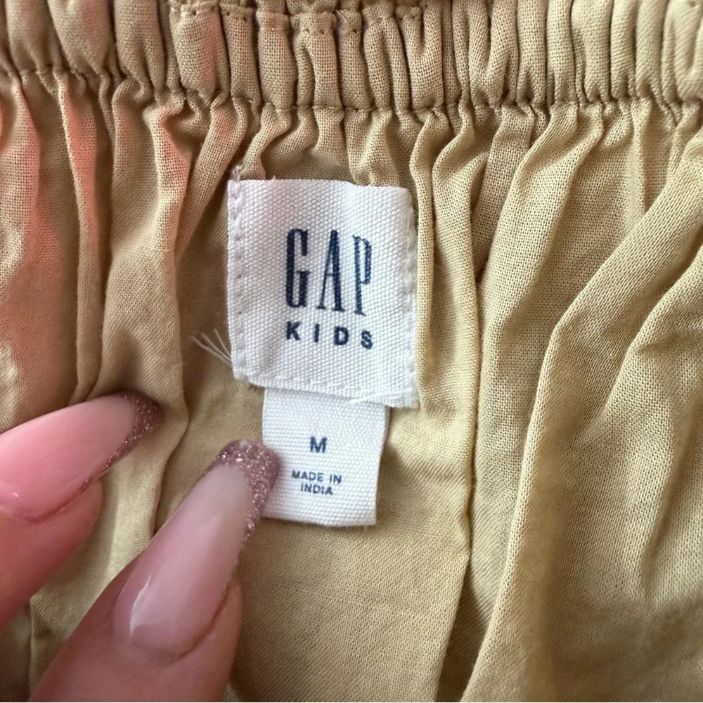 GAP Youth Girls Beige Tan Eyelet Smocked Sundress Size Medium